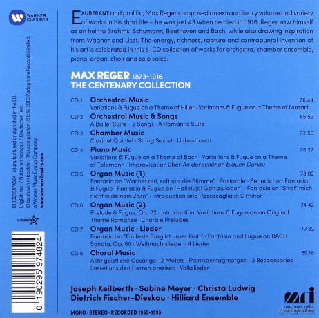 Max Reger: The Centenary Collection [8CD]