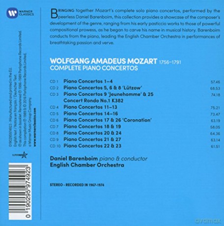 Daniel Barenboim: Mozart: The Complete Piano Concertos [10CD]