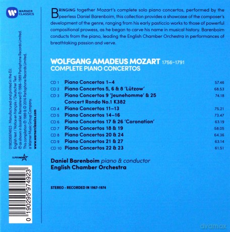 Daniel Barenboim: Mozart: The Complete Piano Concertos [10CD]