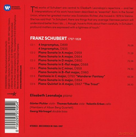 Elizabeth Leonskaja: Schubert: Piano Masterworks [6CD]