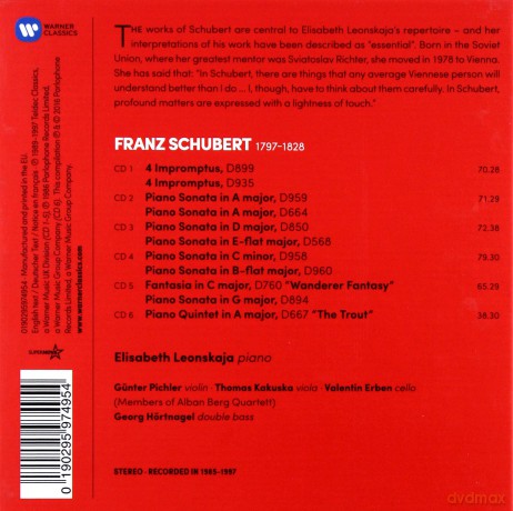 Elizabeth Leonskaja: Schubert: Piano Masterworks [6CD]