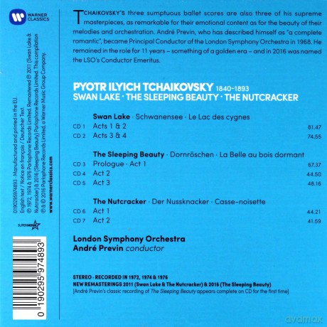 Andre Previn: Tchaikovsky: The Ballets (Swan Lake, Nutcracker, Sleeping Beauty) [7CD]