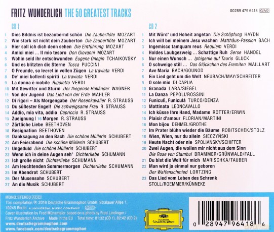Fritz Wunderlich: The 50 Greatest Tracks [2CD]