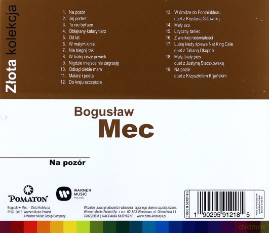 Bogusław Mec: Złota Kolekcja [CD]