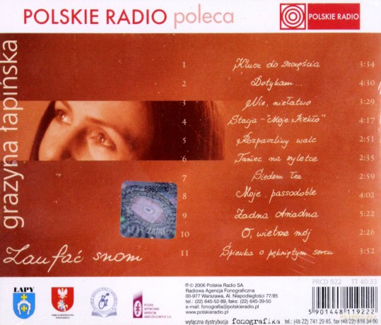 Grażyna Łapińska: Zaufać snom [CD]