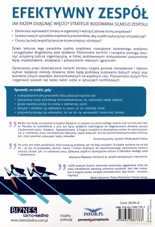 Efektywny zespół. Jak razem osiągnąć więcej. Strategie budowania silnego zespołu - Inga Bielińska [KSIĄŻKA]