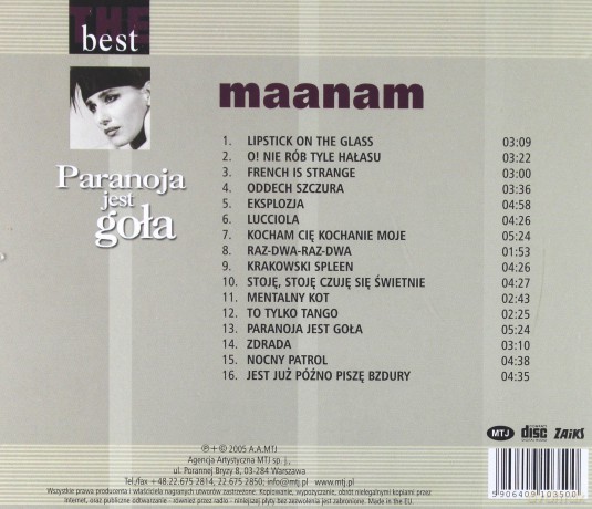 Maanam: The Best - Paranoja jest goła [CD]