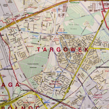 Plan miasta Warszawa. Mapa ścienna 1:28 000