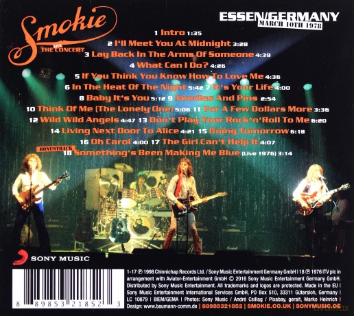 Smokie: The Concert (Live in Essen, Germany 1978) [CD]