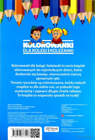 Samochody. Kolorowanki dla kolegi i koleżanki [KSIĄŻKA]