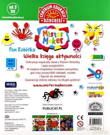 Wielka księga aktywności. Ponad 600 naklejek i wycinanek. Mister Maker. Pan Robótka [KSIĄŻKA]