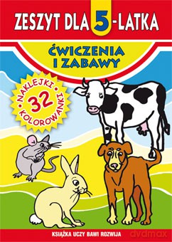 Zeszyt dla 5-latka ćwiczenia i zabawy - Małgorzata Korczyńska [KSIĄŻKA]