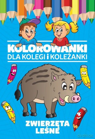 Zwierzęta leśne. Kolorowanki dla kolegi i koleżanki [KSIĄŻKA]