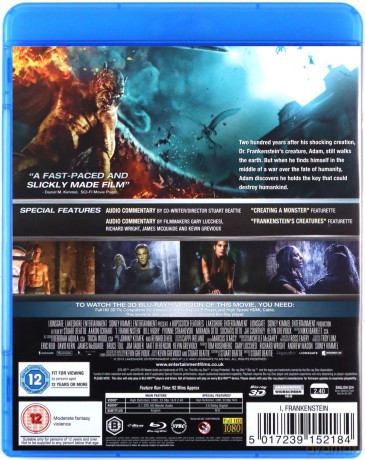 I, Frankenstein [Blu-Ray 3D]+[Blu-Ray]