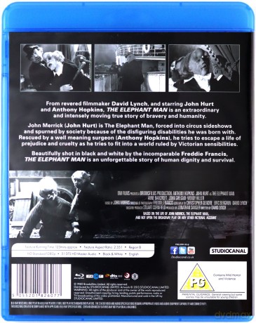 The Elephant Man (Człowiek Słoń) [Blu-Ray]