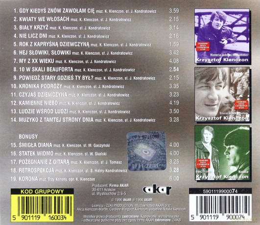 Krzysztof Klenczon: Dziesięć w skali Beauforta [CD]
