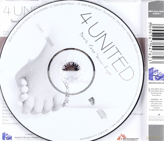 4 United: Don't Close Your Eyes [CD]
