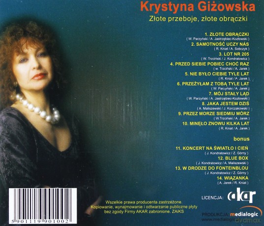 Krystyna Giżowska: Złote przeboje, złote obrączki [CD]