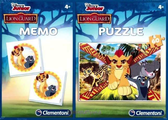 CLEMENTONI 60 el. Memo Król Lew - Lwia Straż [PUZZLE]