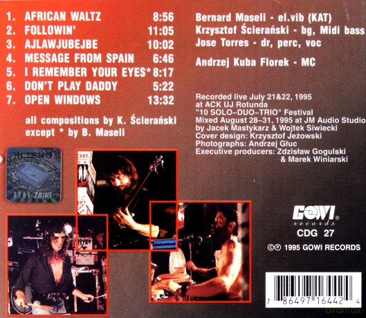 Bernard Maseli /Krzysztof Ścierański /Jose Torres: Music Painters [CD]