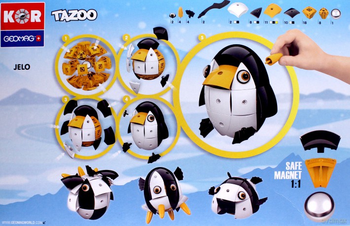 Geomag Tazoo Jelo 70 el. [KLOCKI]