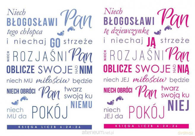 Kartki - Niech błogosławi Pan... pakiet 6 sztuk