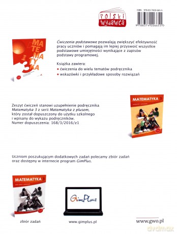 Matematyka gimnazjum 3 Z Plusem Ćwiczenia Podstawowe [KSIĄŻKA]