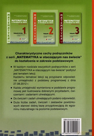 Matematyka w otacz LO 2 podręcznik zakres podstawowy [KSIĄŻKA]