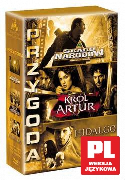 Przygoda: Skarb narodów / Król Artur / Hidalgo BOX [3DVD]