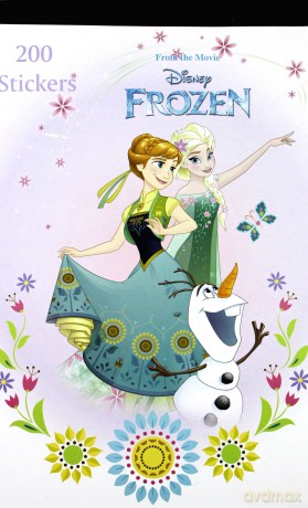 Naklejki w zeszycie Frozen