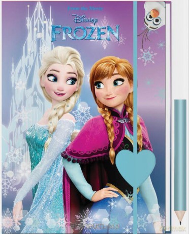 Notatnik A6 z kredką na gumkę Frozen