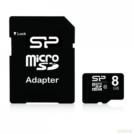 Silicon Power karta pamięci MicroSDHC 8GB z adapterem kl. 10