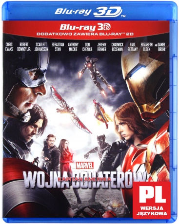 Kapitan Ameryka: Wojna Bohaterów 3D [Blu-Ray 3D]+[Blu-Ray]
