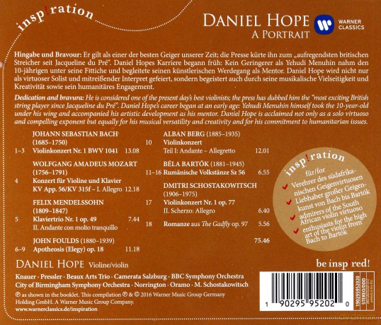 Daniel Hope: Daniel Hope: A Portrait [CD]
