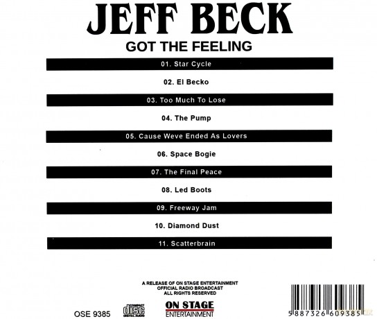 Jeff Beck: Got The Feeling [CD]