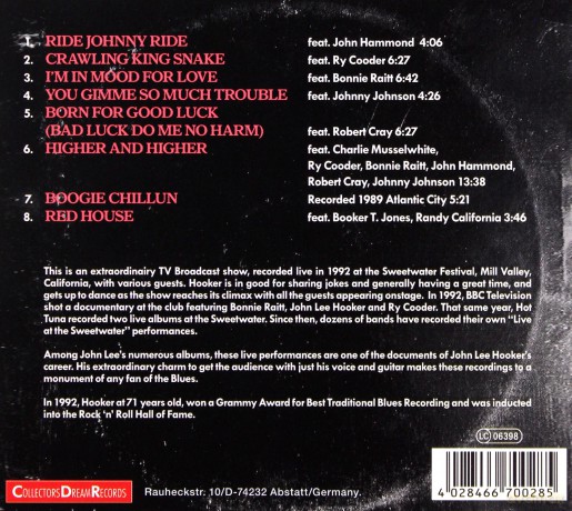 John Lee Hooker And Friends: The Blues Magician Live On Stage 1992 (digipack) [CD]