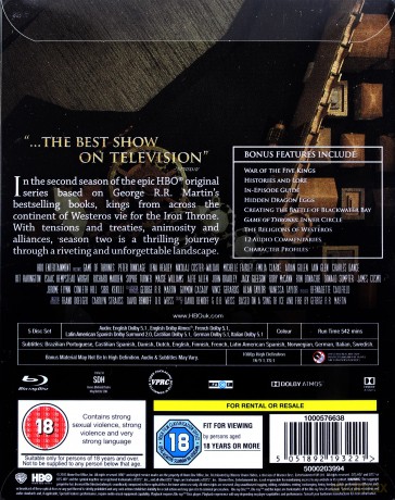 Game of Thrones Season 2 (Limited Edition) (Steelbook) [5xBlu-Ray]