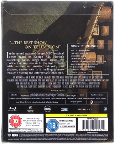 Game of Thrones Season 2 (Limited Edition) (Steelbook) [5xBlu-Ray]