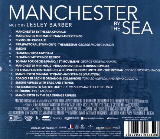 Manchester by the Sea soundtrack (Lesley Barber) [CD]