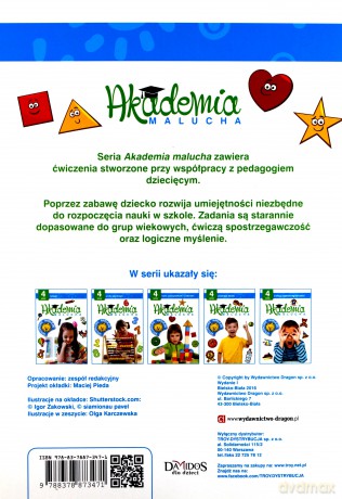 4 latek bawi się kształtami i kolorami. Akademia malucha [KSIĄŻKA]