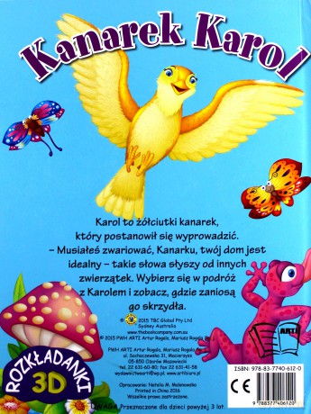 Kanarek Karol. Rozkładanki 3D (twarda) [KSIĄŻKA]