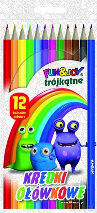 Kredki funjoy trójkątne 12 kolorów