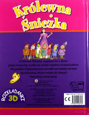 Królewna Śnieżka. Rozkładanki 3D (twarda) [KSIĄŻKA]