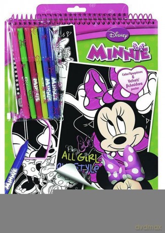 Aksamitna kolorowanka z pisakami - Minnie