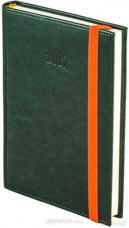 Kalendarz 2017 A5 Dzienny Nebraska z gumką Zielony [KALENDARZ]