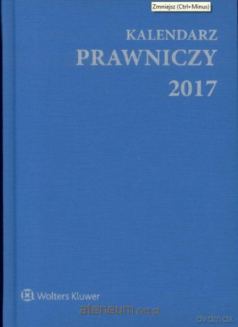 Kalendarz 2017 Prawniczy niebieski [KALENDARZ]