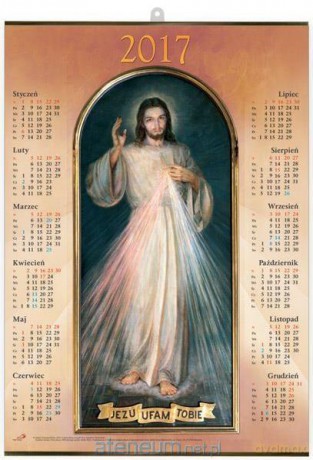 Kalendarz 2017 ścienny plakatowy średni - Jezus [KALENDARZ]