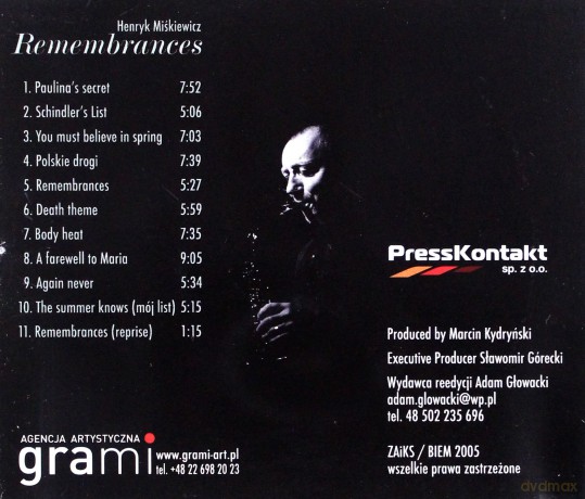 Henryk Miśkiewicz: Remembrances [CD]