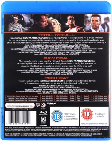 Schwarzenegger Collection (Total Recall / Red Heat / Raw Deal) [3Blu-Ray]