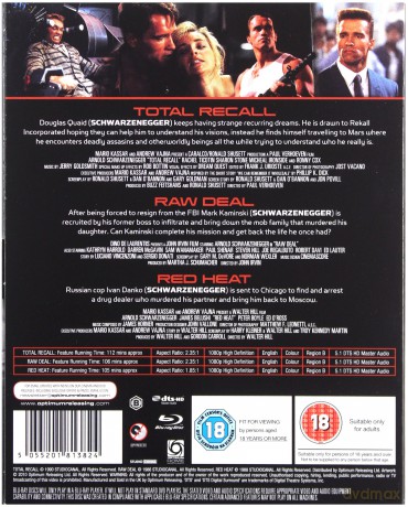 Schwarzenegger Collection (Total Recall / Red Heat / Raw Deal) [3Blu-Ray]